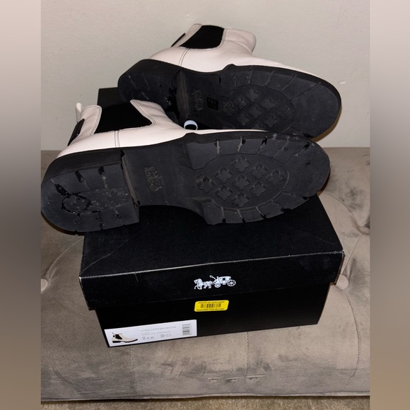 Coach Ivory Leather Ankle Boots - Picture 4 of 5